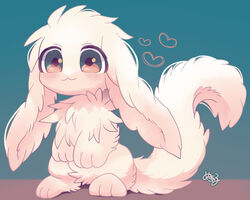  2022 3_fingers 3_toes 5:4 :3 ambiguous_gender anthro big_ears big_tail biped blue_background chibi colored crotch_tuft digital_media_(artwork) featureless_crotch feet fingers floppy_ears fluffy fluffy_chest fluffy_ears fluffy_tail front_view full-length_portrait fur heart_symbol heart_triplet hi_res inochi_(mekkyaru) kemono lagomorph long_ears long_tail looking_at_viewer lop_ears mammal mekkyaru monotone_body monotone_fur monotone_tail nude outline_heart paws pink_eyes pink_inner_ear portrait pupils purple_pupils semi-anthro shaded signature simple_background smile solo standing tail thick_fur three-quarter_view toes tuft white_body white_ears white_fur white_tail 