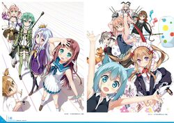  5_nenme_no_houkago animal_ears crossover dress gun heels kantai_collection kantoku maid megane mukaido_manaka nagi_no_asukara nekomimi no_game_no_life open_shirt rensouhou-chan rensouhou-kun seifuku shimakaze_(kancolle) shino_asada shiro_(no_game_no_life) sweater sword_art_online tagme thighhighs 