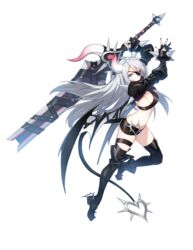  absurdres boots bracelet breasts closers demon_girl demon_tail demon_wings eyepatch female full_body gloves grey_eyes grey_hair highres horns huge_weapon jewelry leg_up long_hair medium_breasts official_art partially_fingerless_gloves red_star_alliance short_shorts shorts sideboob single_horn solo sword tail thigh_boots thigh_strap thighhighs transparent_background violet_(closers) weapon wings 