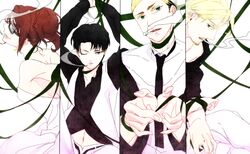  cigarette hanji_zoe irvin_smith mike_zakarius ribbons rivaille shingeki_no_kyojin smoking toma3 