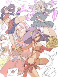  armor asamiya_athena bike_shorts bikini_armor breastplate breasts clenched_hands collage commentary_request energy_ball envelope female fighting_stance fingerless_gloves gloves hairband highres kicking layeyes medium_breasts psycho_soldier purple_eyes purple_hair school_uniform serafuku shield shorts shorts_under_skirt smash_ball snk solo super_smash_bros. sword the_king_of_fighters the_king_of_fighters_&#039;97 the_king_of_fighters_2002 the_king_of_fighters_xii wax_seal weapon 