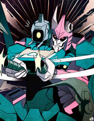  1_eye claws cybertronian cyclonus digital_media_(artwork) duo felixfellow frown grope gun hasbro holding_gun holding_object holding_ranged_weapon holding_weapon horn humanoid living_machine machine not_furry ranged_weapon red_eyes robot simple_background standing takara_tomy transformers unicronian weapon whirl_(transformer) yellow_eyes 