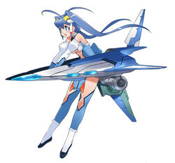  antenna_hair aoba_anoa aqua_eyes bare_shoulders black_bow black_bowtie blue_hair blue_leotard blue_theme blue_thighhighs boots bow bowtie center_opening clothing_cutout detached_collar detached_sleeves female frilled_sleeves frills full_body green_eyes leotard long_hair mecha_musume navel navel_cutout official_art open_mouth otomedius pelvic_curtain photoshop_(medium) revealing_clothes see-through see-through_skirt simple_background skirt solo thigh_boots thighhighs twintails white_background yoshizaki_mine 