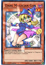  bare_shoulders blonde_hair blush_stickers boots bracer breasts dark_magician_girl eyebrows_visible_through_hair female godichi green_eyes hair_between_eyes hat legs long_hair looking_at_viewer medium_breasts open_mouth pleated_skirt skirt smile solo staff standing standing_on_one_leg text_focus tongue upper_teeth wizard_hat yu-gi-oh! yu-gi-oh!_card 