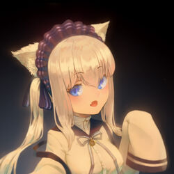  :d absurdres ak4t animal_ear_fluff animal_ears bell black_background blue_eyes blue_ribbon breasts buttons cat_ears chinese_commentary commentary female frilled_hairband frills hair_ribbon hairband highres indie_virtual_youtuber jingle_bell long_hair looking_at_viewer neck_ribbon oerba_yun_fang open_mouth photoshop_(medium) purple_ribbon ribbon shirane_koyuki shirt sidelocks skin_fang sleeves_past_fingers sleeves_past_wrists smile solo striped striped_ribbon suspenders twintails upper_body very_long_sleeves virtual_youtuber white_hair white_shirt 