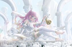  :p above_clouds anyoji_hime armpit_crease barefoot bell blonde_hair blue_eyes blunt_bangs bow breasts cleavage closed_mouth cloud detached_sleeves dress female floating_island flower full_body game_cg gradient_hair hair_intakes hairbow handbell highres holding holding_instrument instrument juliet_sleeves link!_like!_love_live! long_hair long_sleeves looking_at_viewer love_live! medium_breasts multicolored_hair multiple_wings official_alternate_costume official_alternate_hairstyle official_art one_side_up over-kneehighs pillar pink_hair pink_nails puffy_sleeves short_dress sidelocks smile solo strapless strapless_dress swept_bangs thighhighs third-party_source tongue tongue_out very_long_hair virtual_youtuber white_bow white_flower white_thighhighs white_wings wings 