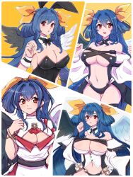  :o angel_wings animal_ears ass_visible_through_thighs asymmetrical_wings bare_shoulders belt black_bow black_bowtie black_choker black_leotard black_panties blue_hair blush bow bowtie breasts bunny_day center_opening chemaru_(a8l) choker cleavage cleavage_cutout clothing_cutout collarbone covered_navel covered_nipples detached_collar detached_sleeves dizzy_(guilty_gear) fake_animal_ears female guilty_gear guilty_gear_x guilty_gear_xrd guilty_gear_xx hair_between_eyes hair_ribbon hair_rings highleg highleg_leotard highres huge_breasts large_breasts leotard long_hair long_sleeves looking_at_viewer mature_female midriff monster_girl navel open_mouth panties playboy_bunny ponytail puffy_long_sleeves puffy_sleeves rabbit_ears red_eyes revealing_clothes ribbon showgirl_skirt sidelocks simple_background single_hair_ring skindentation skirt sleeveless smile solo stomach sweatdrop tail tail_ornament tail_ribbon thick_thighs thigh_gap thigh_strap thighs twintails underboob underwear very_long_hair wide_sleeves wings wrist_cuffs yellow_background yellow_ribbon 