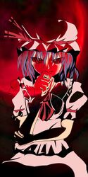  commentary_request female hat moon red_moon remilia_scarlet solo straycat touhou 