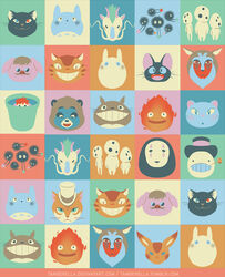  bucket calcifer chibi_totoro chuu_totoro commentary company_connection devin_elle_kurtz dragon english_commentary facial_hair fangs feline flat_color gake_no_ue_no_ponyo grin haku_(sen_to_chihiro_no_kamikakushi) hat heisei_tanuki_gassen_ponpoko heterochromia horns howl_no_ugoku_shiro jiji_(majo_no_takkyuubin) kakashi_no_kabu kaonashi kaze_no_tani_no_nausicaa kodama kurenai_no_buta looking_at_viewer majo_no_takkyuubin mononoke_hime moustache neko_no_ongaeshi nekobus photoshop_(medium) pig pig_boy ponyo porco_rosso_(character) sen_to_chihiro_no_kamikakushi shishigami_(mononoke_hime) shoukichi_(heisei_tanuki_gassen_ponpoko) smile smoking_pipe square studio_ghibli susuwatari tanuki teto_(nausicaa) the_baron tonari_no_totoro top_hat totoro watermark web_address 