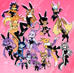  2023 3_fingers 3_toes 4_fingers accessory activision anthro armwear bandai_namco bandicoot bat bat_wings black_hair black_nose black_sclera blonde_hair blue_body blue_eyes blue_fur blue_hair bow_tie breasts bridal_gauntlets brown_body brown_fur bunny_costume canid canid_demon canine carmelita_fox chest_tuft clawroline clothing costume crash_(series) crossover crystal dariathedaemoness demon digimon digimon_(species) digital_media_(artwork) domestic_cat dragon dreamworks ear_piercing ear_ring elbow_gloves equid equine eyebrows eyeshadow fake_ears fake_rabbit_ears feathered_wings feathers feet felid feline felis female feral fingers flashwing fox freedom_planet friendship_is_magic fur furgonomics galaxytrail generation_4_pokemon gloves green_eyes grey_body grey_fur grey_hair group hair handwear hasbro heart hellhound helluva_boss horn jet_pack kirby_(series) kitty_katswell krystal kung_fu_panda lagomorph legwear leopard long_ears long_tail looking_at_viewer loona_(helluva_boss) lopunny makeup mammal marsupial master_tigress membrane_(anatomy) membranous_wings mlp_g5 multicolored_body multicolored_fur my_little_pony nickelodeon nintendo orange_body orange_fur pantherine pegasus piercing pink_background pink_body pink_fur pipp_petals_(mlp) pokemon pokemon_(species) purple_hair purple_tail rarity_(mlp) red_eyes red_sclera renamon ring_piercing rouge_the_bat sash_lilac sega simple_background skylanders sly_cooper_(series) sonic_the_hedgehog_(series) sony_corporation sony_interactive_entertainment spots spotted_body spotted_fur star_fox stockings striped_body striped_fur stripes sucker_punch_productions t.u.f.f._puppy tail tail_accessory tan_body tan_fur tan_skin tawna_bandicoot tiger toes tuft unicorn white_body white_eyes white_fur white_hair wings yellow_body yellow_fur yellow_sclera 