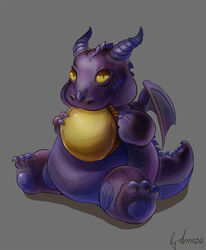  ageplay armess baby baby_dragon digital_drawing_(artwork) digital_media_(artwork) dragon duel_monster feral hi_res infantilism j._r._r._tolkien male middle-earth_(tolkien) mythological_creature mythological_scalie mythology overweight overweight_feral overweight_male purple_body purple_scales purple_skin roleplay scales scalie simple_background solo tail the_lord_of_the_rings wings young young_feral young_male yu-gi-oh! 