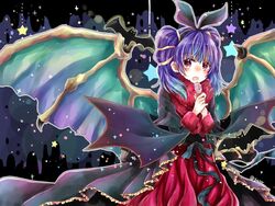  animal_ears bat_ears candy commentary_request dragon_wings fake_animal_ears female fire_emblem fire_emblem:_the_sacred_stones fire_emblem_heroes food fur_trim halloween halloween_costume lollipop long_sleeves multi-tied_hair myrrh_(fire_emblem) myrrh_(halloween)_(fire_emblem) open_mouth purple_hair red_eyes solo twintails wings yuyu_(spika) 