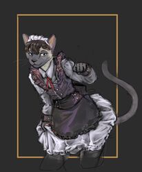  2022 alternative_fashion anthro banoncat banoncat_(character) bottomwear button_(fastener) clothed clothing crossdressing curtsey domestic_cat felid feline felis femboy frilly frilly_bottomwear frilly_clothing frilly_skirt goth gothic_lolita hi_res holding_bottomwear holding_clothing holding_object holding_skirt j-fashion legwear lolita_(fashion) maid_headdress maid_uniform male mammal raised_hand raised_tail siamese skirt solo stockings tail uniform whiskers 