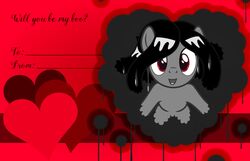  2020 badumsquish dripping ectoplasm english_text equid equine fan_character female ghost grin hair hasbro heart_symbol hi_res holidays horse ink_ring_(oc) long_hair looking_at_viewer mammal my_little_pony onryo pony red_eyes smile solo spirit text undead valentine&#039;s_day valentine&#039;s_day_card wet_hair yurei 