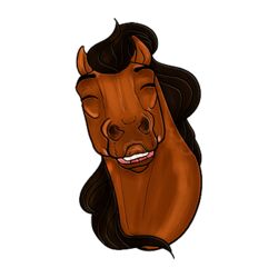  1:1 2021 alpha_channel amber18db ambiguous_gender brown_body brown_hair brown_mane closed_eyes digital_media_(artwork) dolero equid equine eyebrows feral flehmen_response hair headshot_portrait horse low_res mammal mane open_mouth portrait simple_background solo teeth 