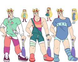  1boy clothed clothing dilf disney disney_channel disney_xd genderswap_(ftm) hunk male male_only male_to_female manly mature mature_male muscles muscular muscular_male rule_63 star_butterfly star_vs_the_forces_of_evil victoreh_draws 