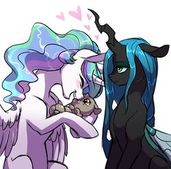  2016 alicorn alternate_universe arthropod baby boop changeling daughter_(lore) equid equine eyeshadow fan_character feathered_wings feathers female feral friendship_is_magic green_eyes group hasbro horn hybrid lopoddity makeup mammal mother_(lore) mother_and_child_(lore) mother_and_daughter_(lore) my_little_pony mythological_creature mythological_equine mythology nose_kiss pandoraverse_(lopoddity) parent_(lore) parent_and_child_(lore) parent_and_daughter_(lore) princess_celestia_(mlp) princess_iridescence_(lopoddity) queen_chrysalis_(mlp) story story_in_description wings young 