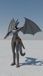  9:16 anthro brown_eyes clothing dragon eliora_vohnekryl female grey_body hi_res holding_melee_weapon holding_object holding_sword holding_weapon knight melee_weapon mythological_creature mythological_scalie mythology pukhnastyy_aks scalie solo sword tail warrior weapon wings 