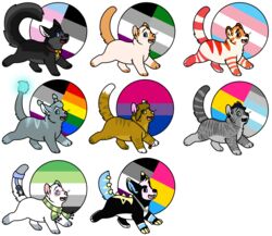  2016 accessory adobe_photoshop_(artwork) alpha_channel american_shorthair aromantic_pride_colors asexual_pride_colors bisexual_pride_colors black_body black_eyebrows black_fur black_nose black_tongue blue_eyes blue_hair blue_inner_ear blue_markings blue_sclera bracelet brown_body brown_collar brown_ear_tips brown_eyebrows brown_fur brown_hair brown_nose canid canine claws clothing collar collar_tag cross cross_collar_tag cross_necklace demiboy_pride_colors digital_drawing_(artwork) digital_media_(artwork) digitigrade dipstick_ears dipstick_tail domestic_cat ear_markings ear_tuft eyebrows eyelashes eyewear felid feline felis feral feral_with_hair flat_colors freckled_face freckles fur furgonomics glasses glowing glowing_tail grayromantic_pride_colors green_eyes green_scarf grey_body grey_ear_tips grey_fur grey_inner_ear grey_tail_tip grey_tongue hair head_tuft hi_res hybrid ice_(icedog_mcmuffin) jewelry lgbt_pride lightning_bolt_marking lynx mackerel_tabby mammal markings multicolored_ears multiple_images necklace open_mouth open_smile orange_body orange_fur pansexual_pride_colors pantherine pattern_clothing pattern_scarf pawpads pink_eyewear pink_glasses pink_nose pink_tongue pride_colors purple_eyes ragamuffin_cat rainbow_pride_colors raised_tail rectangular_glasses red_body red_fur red_tongue scarf sebdoggo simple_background six-stripe_rainbow_pride_colors smile snout sparkles sparkling_eyes striped_body striped_clothing striped_fur striped_markings striped_scarf striped_tail stripes tail tail_accessory tail_markings tail_tuft tailband tan_inner_ear tan_nose tan_tongue tiger tongue transgender_pride_colors transparent_background tuft wearing_glasses whiskers white_body white_fur white_inner_ear white_tail_tip yellow_claws yellow_ear_tips yellow_markings yellow_spikes yellow_stripes 