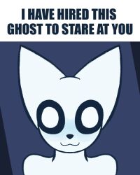  blush domestic_cat eclair_(max_draws) felid feline felis female ghost hi_res looking_at_viewer mammal max_draws meme silly silly_face simple_background smile smiling_at_viewer solo spirit text 
