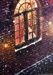  christmas christmas_tree female kyara36 original snow snowing window 