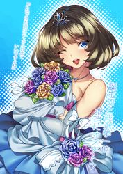  dress merufena takagaki_kaede the_idolm@ster the_idolm@ster_cinderella_girls wedding_dress 