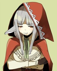  :t animal_ears bad_id bad_pixiv_id blush cape commentary_request female fire_emblem fire_emblem_fates grey_hair jaibus long_hair orange_eyes pout solo velouria_(fire_emblem) wolf_ears 