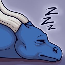  1:1 closed_eyes deerdaddy13 dragon ezurth feral horn lying male mythological_creature mythological_scalie mythology reaction_image scalie simple_background sleeping solo sound_effects vowelless vowelless_sound_effect zzz 