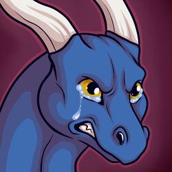  1:1 angry bodily_fluids deerdaddy13 dragon ezurth feral growling icon male mythological_creature mythological_scalie mythology reaction_image sad scalie simple_background solo tears teeth yellow_eyes 