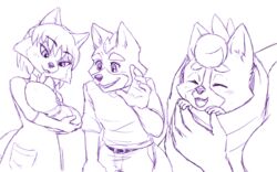  16:10 2020 anthro baby belt canid canine canon_couple closed_eyes clothing cradling daww family father_(lore) father_and_child_(lore) father_and_son_(lore) female fox fox_mccloud group hi_res kokoro-tokoro krystal_(star_fox) looking_at_another looking_at_relative looking_at_son male mammal marcus_mccloud mother_(lore) mother_and_child_(lore) mother_and_son_(lore) nintendo open_mouth open_smile parent_(lore) parent_and_child_(lore) parent_and_son_(lore) smile son_(lore) star_fox tail widescreen young 