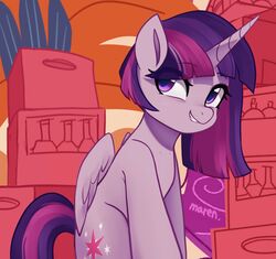  alicorn cutie_mark equid equine female friendship_is_magic hair hasbro hi_res horn mammal marenlicious my_little_pony my_little_pony:_pony_life mythological_creature mythological_equine mythology purple_eyes purple_hair smile solo twilight_sparkle_(mlp) wings 