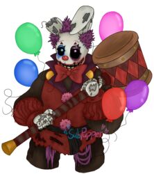  2020 5_fingers alpha_channel animatronic anthro balloon big_bow_tie big_pupils blue_eyes bodypaint bow_tie clothed clothing clown clown_nose clown_springtrap_(fnaf) digital_media_(artwork) dilated_pupils face_paint fingers five_nights_at_freddy&#039;s five_nights_at_freddy&#039;s_3 five_nights_at_freddy&#039;s_ar hair hammer heart_symbol inflatable lagomorph leporid lips long_ears looking_at_viewer machine male mammal multicolored_eyes notched_ear open_mouth portrait pupils purple_eyes purple_hair rabbit red_lips red_nose robot rotten_teeth scottgames sewn_eyelid shirt short_hair signature simple_background smile solo springtrap_(fnaf) standing subpupper teeth three-quarter_portrait tools topwear torn_hand transparent_background uniform weapon white_body wire 