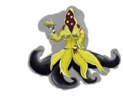  6:5 absurd_res bandage cake clothing cthulhu_mythos deity dessert eldritch_abomination food great_old_one_(h.p._lovecraft) h.p._lovecraft hastur_the_king_in_yellow_(h.p._lovecraft) hi_res humanoid male monster monstrous_humanoid multi_eye red_body red_skin robe smilingdonut solo tentacle tentacle_creature 