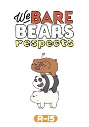  0ottotto0 2015 absurd_res anthro bear black_body black_nose blush brown_bear brown_body cartoon_network english_text giant_panda grizzly_(we_bare_bears) grizzly_bear group hi_res ice_bear_(we_bare_bears) kemono mammal one_eye_closed panda_(we_bare_bears) polar_bear simple_background text ursine we_bare_bears white_background white_body wink 