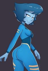  1girls boobs_and_butt_pose cubedcoconut female female_only lapis_lazuli_(steven_universe) looking_at_viewer skin_tight skin_tight_suit solo steven_universe 