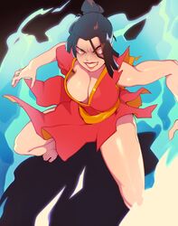  alternate_breast_size avatar_the_last_airbender azula big_breasts breasts clothed clothing combos-n-doodles crazy crazy_eyes female_only fire fire_nation flames golden_eyes large_breasts messy_hair nickelodeon ripped_clothing robe smudged_lipstick smudged_makeup torn_clothes unkempt_hair yellow_eyes 