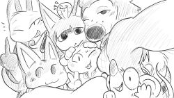  animal_crossing ankha_(animal_crossing) anthro apron apron_only blush breast_squish breasts buckteeth clothing dragonweirdo eulipotyphlan eyewear felid feline female gesture glasses group group_hug hand_gesture hand_on_head hedgehog hi_res hug hugging_another lolly_(animal_crossing) male mammal markings marshal_(animal_crossing) middle_finger mole_(marking) mouse murid murine nintendo olivia_(animal_crossing) one_eye_closed petri_(animal_crossing) posing_for_picture puffy_jacket rodent sable_able sciurid squish sweater teeth tongue topwear tree_squirrel turtleneck uraeus v_sign waving wink 