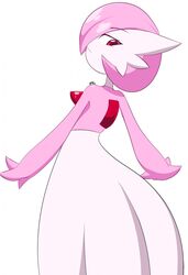  1boy 2019 3_fingers alternate_color ass clothed clothes crossdressing dress eye_contact femboy frowntown gardevoir girly half-closed_eyes looking_at_viewer male male_gardevoir male_only male_pokemon nintendo original_character pink_(frowntown) pink_hair pink_skin pokemon pokemon_rse pose red_eyes short_hair solo standing text thick_thighs thin_waist trap watermark white_background white_skin wide_hips 