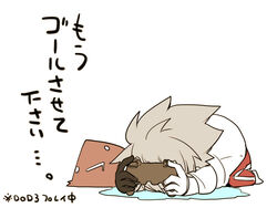  1boy bad_id bad_pixiv_id blazblue bowing controller dead_spike game_controller grey_hair kuro_yuzu ragna_the_bloodedge 