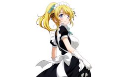  ayase_eri love_live!_school_idol_project maid photoshop white 