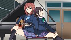  2girls chatubo guitar instrument love_live!_school_idol_project nishikino_maki piano seifuku yazawa_nico 