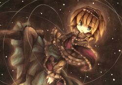  alice_margatroid blonde_hair blue_eyes pantyhose ribbons touhou wiriam07 