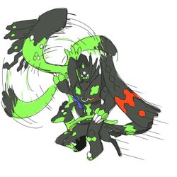  canine commentary_request kurogane_hagane no_humans pokemon pokemon_(creature) zygarde zygarde_(10) zygarde_(50) zygarde_(complete) 