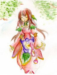  brown_hair dawn_of_mana leaf ritzia seiken_densetsu seiken_densetsu_4 tree 