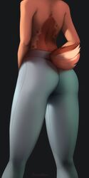  1:2 2023 absurd_res anthro artist_name ass athletic athletic_wear blue_bottomwear blue_clothing blue_pants bottomwear butt_focus clothed clothing deer digital_media_(artwork) faceless_anthro faceless_character faceless_female female freeedon gym_bottomwear hi_res mammal pants ri_(freeedon) short_tail simple_background slim standing tail tight_bottomwear tight_clothing tight_pants topless topless_anthro topless_female wide_hips 