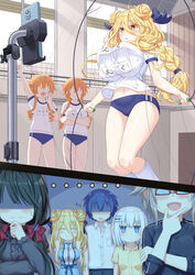  ... 1boy 6+girls bare_legs black_hair blonde_hair blue_ribbon braid braided_ponytail breasts buruma chinese_commentary commentary_request date_a_live double_bun glasses grey_hair hair_between_eyes hair_bun hair_ornament hair_ribbon hairclip highres honjou_nia hoshimiya_mukuro itsuka_shidou large_breasts long_hair multiple_girls open_mouth red_ribbon ribbon shaded_face short_hair short_hair_with_long_locks siblings tobiichi_origami tokisaki_kurumi tsubasaki twins yamai_kaguya yamai_yuzuru 