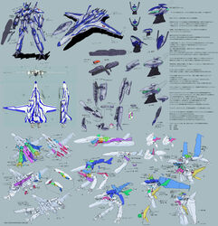  absurdres chart cockpit commentary_request cross_section gerwalk gun gunpod head highres knife kukri macross macross_frontier mecha missile n.u.n.s. no_humans original photoshop_(medium) pilot rifle robot roundel science_fiction transformation translation_request variable_fighter vf-36 weapon wings yutori_(clockwork_chicken) 