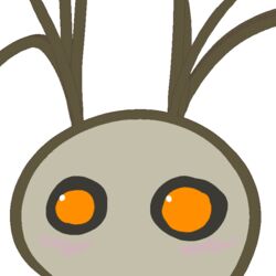  1:1 alpha_channel ambiguous_gender animated anonymous_artist antennae_(anatomy) blinking blush colored generation_9_pokemon gimmighoul gimmighoul_(roaming_form) grey_body headshot_portrait nintendo orange_eyes pokemon pokemon_(species) portrait short_playtime simple_background solo transparent_background 