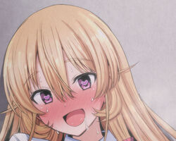  :d blush commentary_request fantia_sample female hair_between_eyes head_tilt heart heart-shaped_pupils image_sample long_hair looking_at_viewer mamerakkkkko nakiri_erina open_mouth pink_eyes pink_hair saliva shokugeki_no_souma smile solo sweat symbol-shaped_pupils upper_body 