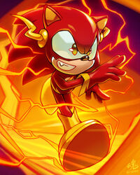  2023 4:5 anthro artist_name cosplay crossover crossover_cosplay dc_comics eulipotyphlan hedgehog male mammal ry-spirit sega solo sonic_the_hedgehog sonic_the_hedgehog_(series) the_flash the_flash_(series) 